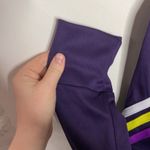 Adidas purple full zip hoodie with contrast pink zip three stripes detail size M Photo 5