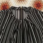 Liz Claiborne Black and White Striped Elegant Shirt with Zipper in the Back Photo 1