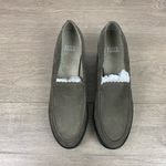 Eileen Fisher Slate Gray Leather Harria Chunky Heel Platform Loafer Sz.8.5 NWOB Photo 2