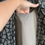 Samuel Dong Women’s Lace Textured Collared Button Down Long Sleeve w/Camisole‎ L Tan Size L Photo 8