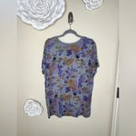 Torrid NTM:  Gray with Multicolored Floral Print Short Sleeved T Shirt Sz 2 Photo 6