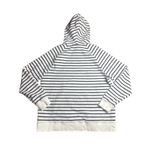 Ralph Lauren Black Label Striped Hoodie Sweatshirt White Nautical Silver Buttons Photo 2