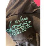 Ed Hardy Black Sleeveless Hooded Ruched Dress Embroidered Dragon Phoenix Size XL Photo 5