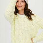 Wilfred Aritzia  Confetti Chunky Knit Yellow White Sweater Women’s Large Photo 0
