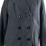 Merona Women’s Winter Pea Coat Double Breasted Wool Blend Gray Size XXL Photo 9