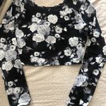 Forever 21 Long Sleeve Floral Crop Top Photo 0