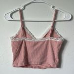 Aeropostale Lace Trim Cropped Cami Tank Light Pink Size Medium Photo 1