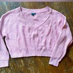 Wild Fable  Pink Cropped Longsleeve Sweater Size LG Photo 0