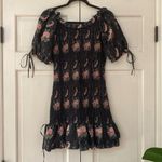 Love Shack Fancy $495 Violet Dress Silk Ruffle Mini Smocked Dolce L Large Floral Photo 12