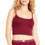 Old Navy Rib-Knit Brami Top Burgundy NWT Small Photo 0