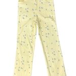 Rag and Bone Princess Polly Butter Yellow Blue Ivy Floral High Waist Stretch Jeans Pants Sz S Photo 1
