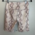 Varley  Size Small Albury Bike Shorts Champagne Snake Print Athletic Yoga Pilates Photo 2