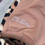 Aerie Triangle Bikini Top Leopard Print Tan Black White XXL Photo 2