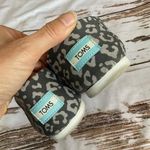 Only TOMS ALPARGATA STEEL GREY PAINTED LEOPARD PRINT SLIP ONS Photo 4