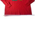 Gildan Green Christmas Trees Graphic Holiday Long Sleeve Red Shirt Size Large Photo 2