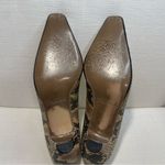 J Renee Women’s Size 9N Marion Gold/Cream Faux Snakeskin Kitten Heel Pumps Brown Photo 11