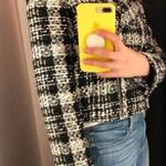 Alice + Olivia NWT Black and Off White Tweed Moto Jacket Photo 6