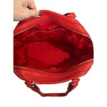 MCM Authentic Red Leather Pebble Handbag Purse Pocketbook Medium Sized READ Photo 11