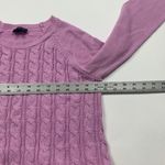 The Limited  Womens Medium Lilac Cable Knit Sweater With Floral Hem Photo 5