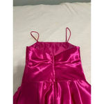 Jessica McClintock  for Gunne Sax Hot Pink Satin Bow Dress sorority formal prom Photo 9