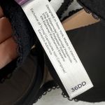 Adore Me 36DD Black Lace Balconette Bra Nude Lining Strappy Detail Photo 5