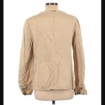Jil Sander  Jacket EU 42 Khaki Ruched Sleeves Neutral Tan Silk Luxury Safari Trip Photo 1