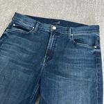 Mother “The Runaway Step Fray” Jeans in Manana Mi Amor Medium dark wash ankle Blue Size 32 Photo 3