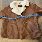 Torrid Cognac Faux Leather Sherpa Lined Moto Jacket Women’s Plus Size 0X Photo 10