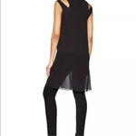 BCBGMAXAZRIA | Black Kadie Cutout Shoulders Front Slit Tunic/Dress Size XS Photo 2