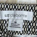 Liz Claiborne Liz Clairborne Emma Ankle Pants Women's Size 18 Geometric Biege Ivory Black Photo 2