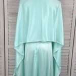 Vintage Sleeveless Maxi Dress Crochet Neckline Mint Green/Cream Photo 6