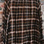 Madewell Plaid Ruffle Cuff V Neck Long Sleeve Top Photo 4