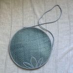 Unique Vintage Sky Blue Woven Crossbody Bag Photo 5