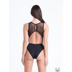 NEW Bandurska Black Contrast Sequin Angelica Polewear Rave Bodysuit One Piece S Photo 2