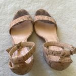 Schutz  Enida Block Heels Shoes Leather & Cork in Natural Ankle Strap Size 8.5 Photo 7