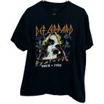 Def Leppard  Black Hysteria Tour Band Tee size L Photo 0