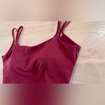 Fabletics Halara double strap backless twisted cropped yoga tank deep wine measurements Photo 1