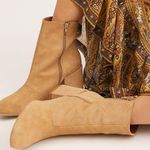 Free People - Nicola Boots Sand Snakeskin Western Boho Festival Staple Photo 0