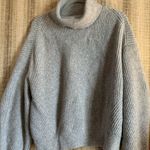 H&M  Grey Turtleneck Sweater Size M Pullover Winter Top Women’s Top Chunky Chic Photo 1