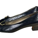 Salvatore Ferragamo Black Leather Square Toe Pumps Heels Size 8.5 AA Narrow Photo 2