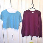 Athletic Works Set 2 maroon/lt blue tops - XL Photo 1