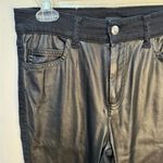 Alexander McQueen  Black Faux Leather Skinny Jeans‎ sz 25 Photo 4