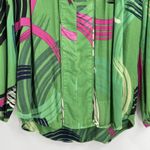 Anthropologie The Odells Kelly Green Peasant Blouse Geometric Print Size Small Photo 3