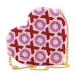NWT Tiana NY XOXO Heart Chain Strap Bag Pink Photo 0