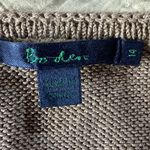 Boden SZ 14 Cardigan Ruffled Tie Front Long Sleeves Linen Blend Stretch Beige Tan Photo 6