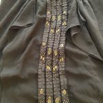 Anthropologie LuPruvia Off shoulder Dress Black Sequin Detail L Photo 3