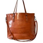 Brown Pleather Tote Bag Photo 0
