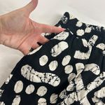 Haute Hippie  Black Linen Blend Batik Printed Wide Leg Pant M Photo 2