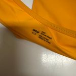 Aerie Womens Bikini Top Sz S Tie Front Mustard Orange Yellow Removable Pads Photo 3