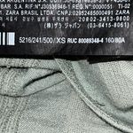 ZARA  Zoe Shirt Dress Sage Green Striped Cotton Linen Blend Tie Front Button‎ XS Photo 9